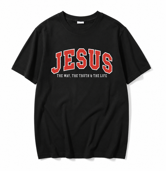 Jesus The Way The Truth and The Life Varsity T-shirt